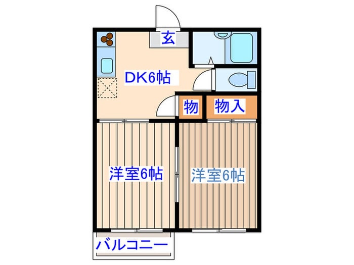 コ－ポウエノの物件間取画像