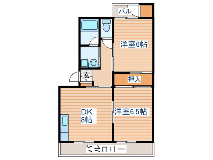 五豊ハイツの物件間取画像