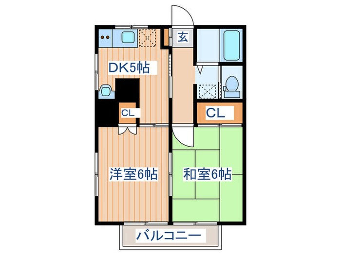 グリーンコーポ5の物件間取画像