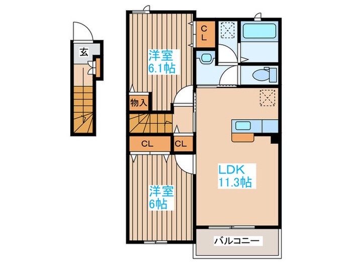 コンフォート　アライブⅡの物件間取画像
