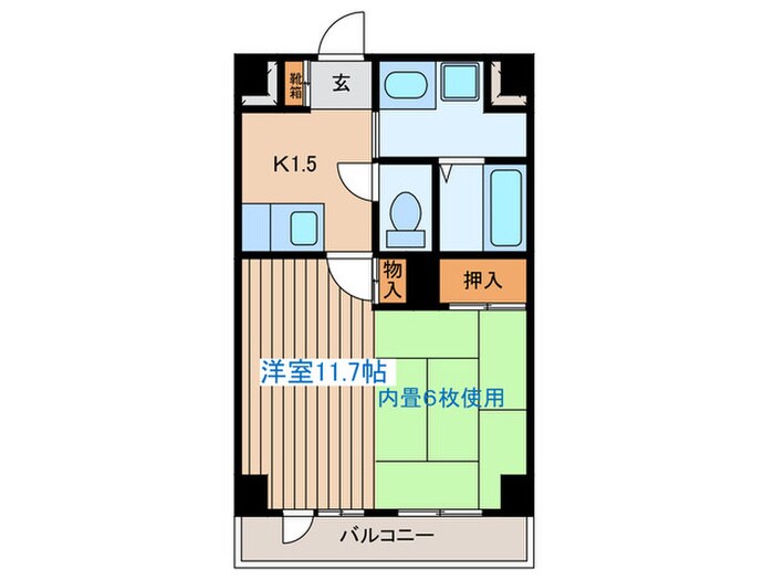 BES仙台新寺コートの物件間取画像