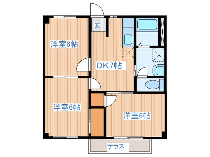 ニューシティノナカⅡの物件間取画像