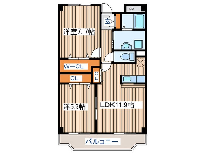 フェリーチェの物件間取画像