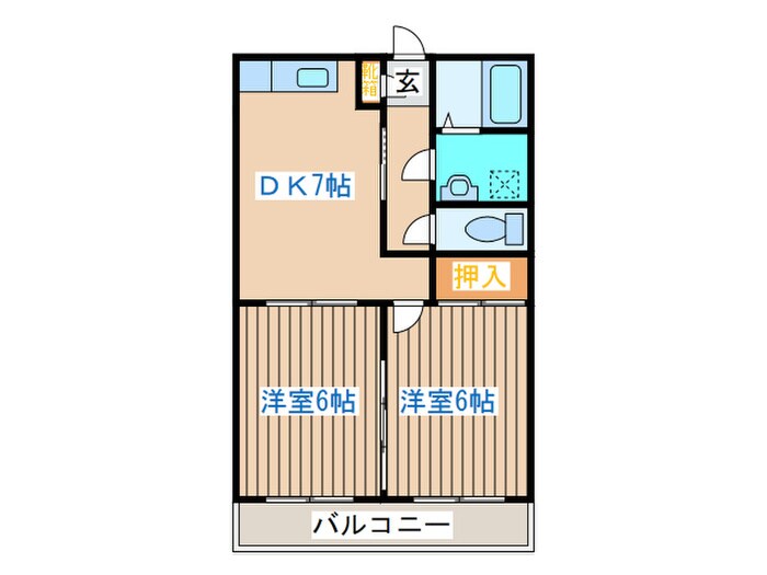 メゾン若林の物件間取画像