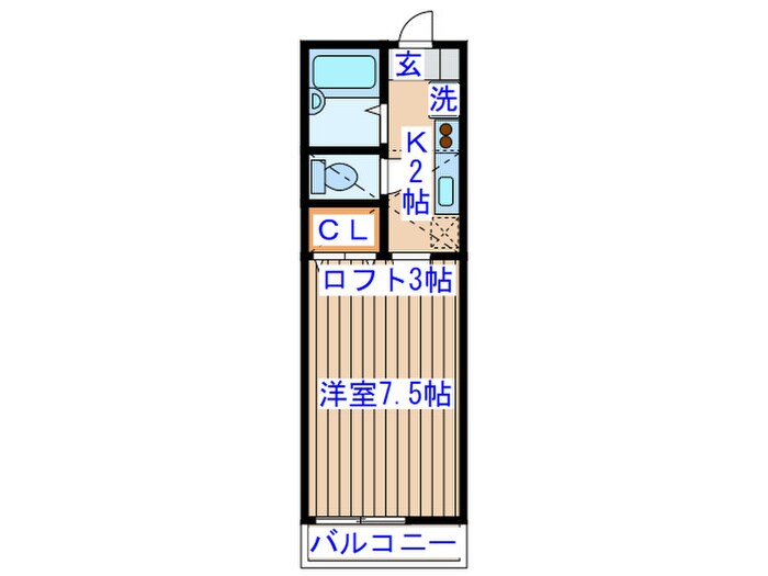 サンハイツｋ米ヶ袋の物件間取画像