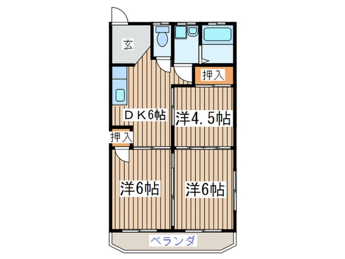 第二及川コーポの物件間取画像