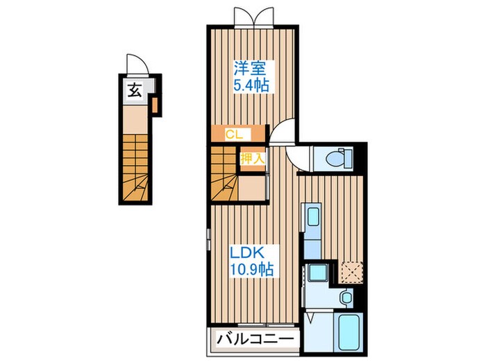 コンフォールつかさ　Aの物件間取画像