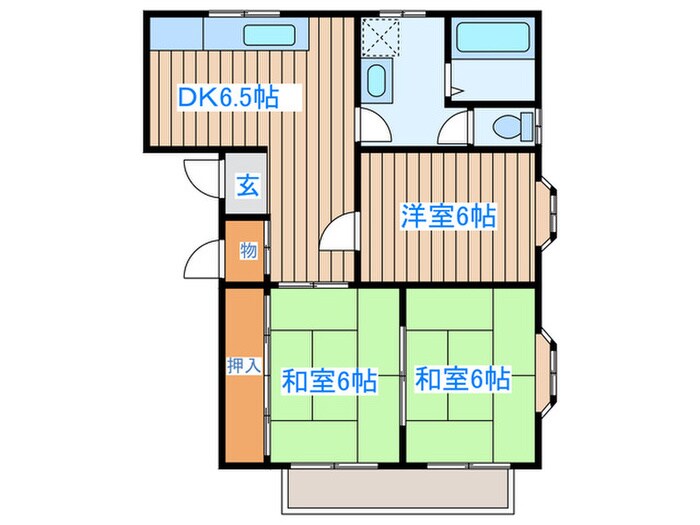 サンライフコバラＡの物件間取画像