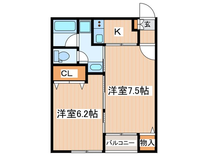 エスベランサ鈎取の物件間取画像