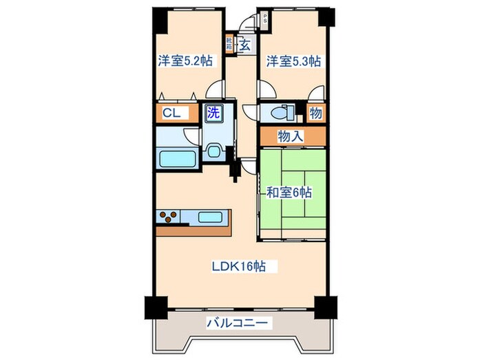 ネオハイツ中野栄(311)の物件間取画像