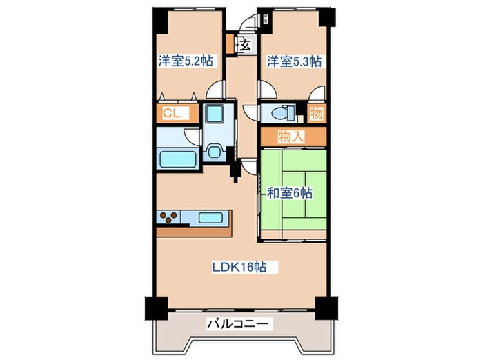 ネオハイツ中野栄(311)の物件間取画像