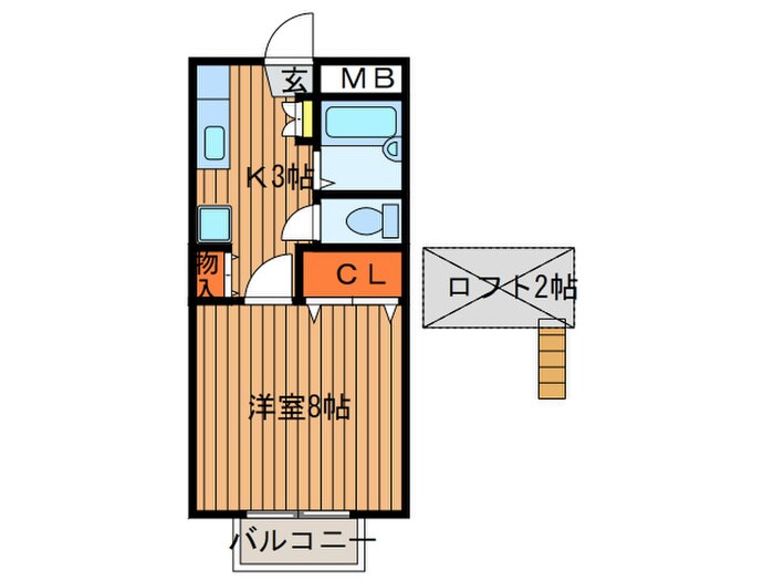 ハイツ中条の物件間取画像