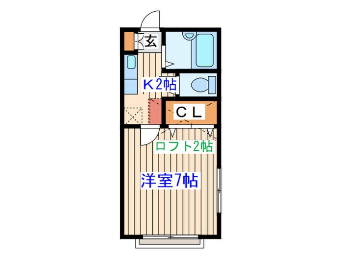 コーポいずみ中央の物件間取画像