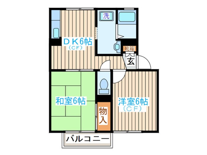 ログパルクＣ棟の物件間取画像