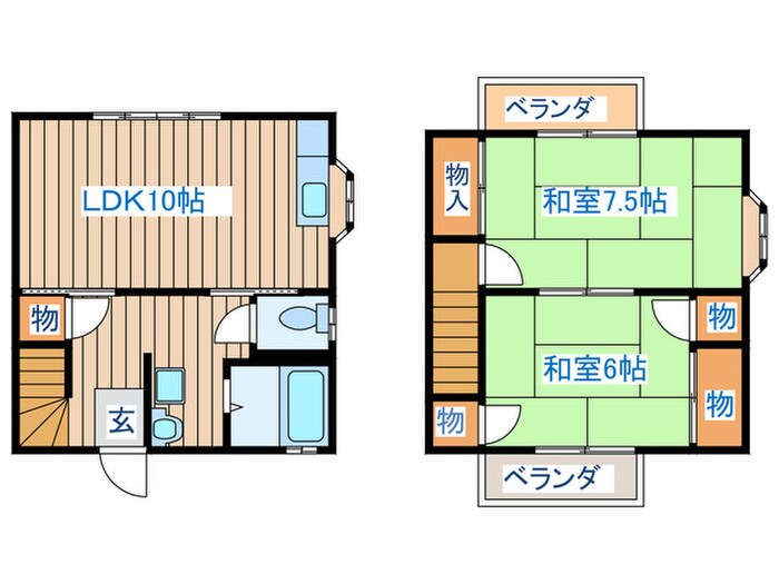 宮城アパートの物件間取画像