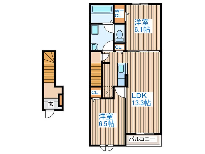 クレールパルの物件間取画像