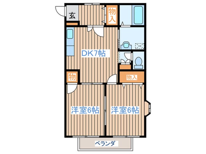 コ－ポきららの物件間取画像