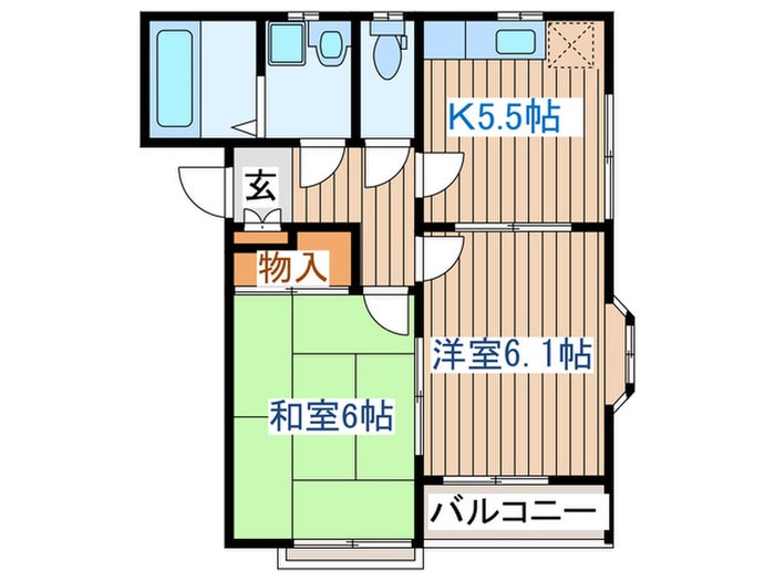 第７メゾンアカマＢ棟の物件間取画像