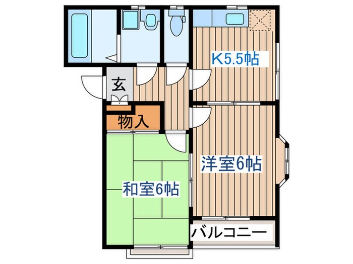 第７メゾンアカマＢ棟の物件間取画像