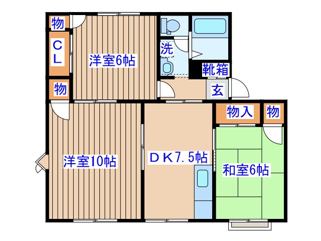 コーポ蜂屋敷Ｂの物件間取画像