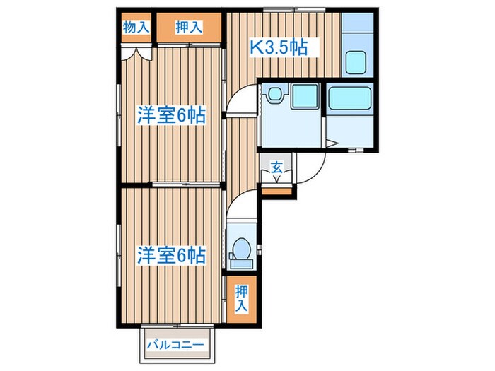 コーポエコーの物件間取画像