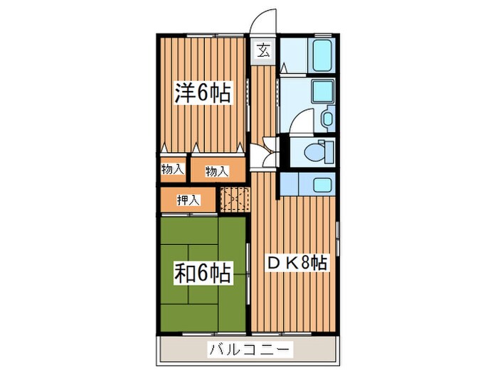 シティハイムドヌールA棟の物件間取画像