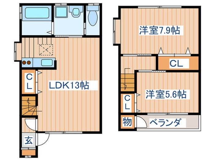 メゾンしらかしＭの物件間取画像