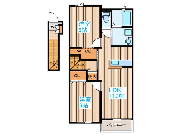 プラシードⅠの物件間取画像