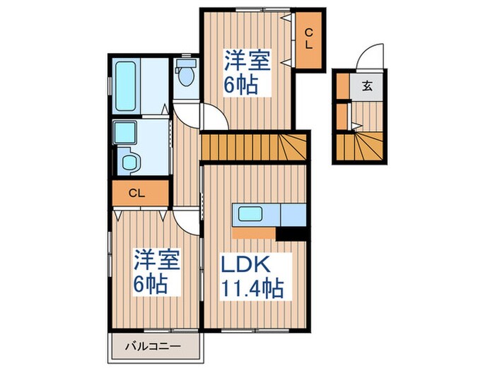 サンリッチＣの物件間取画像