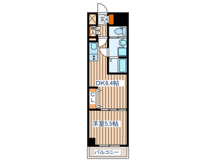 アスコット苦竹駅前の物件間取画像