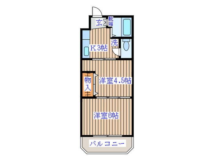 イーグルハイツ錦町（東棟）の物件間取画像