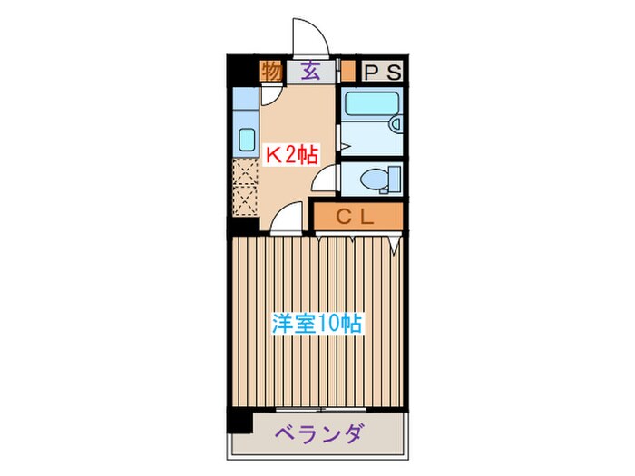 スタジオフラットの物件間取画像