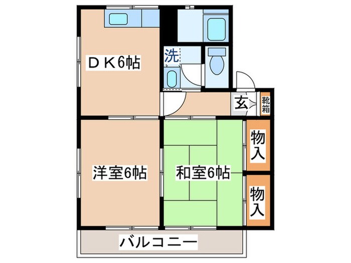 東光ハイツＡの物件間取画像