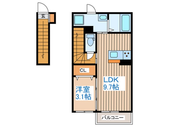 DエラングラースH仙台の物件間取画像