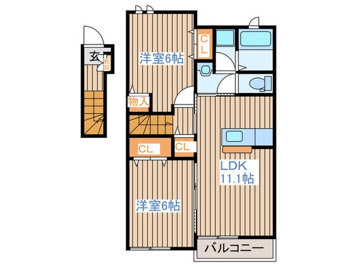 コットン・ヴィラ・ノースⅢの物件間取画像