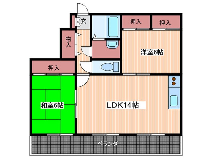 コスモピア舟入本町の物件間取画像