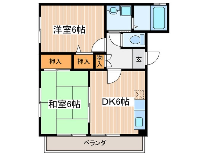 ヴィラシ－ン江波の物件間取画像