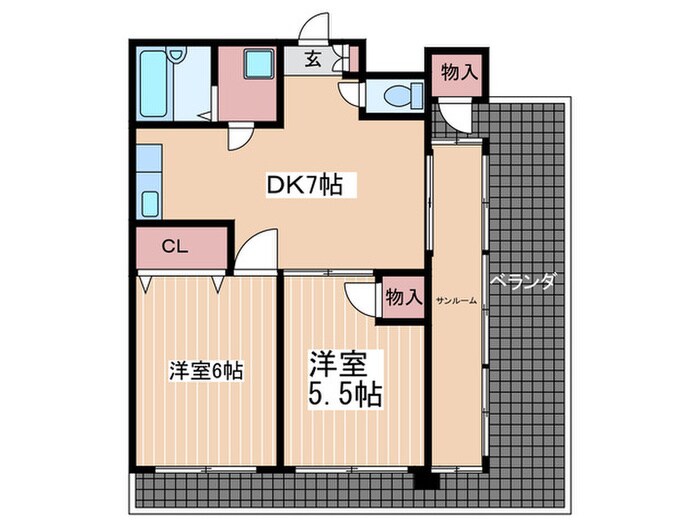 第二間ビルの物件間取画像