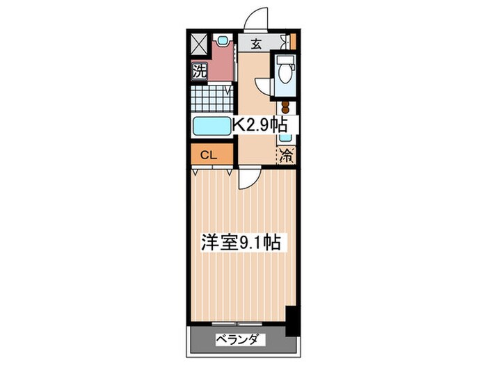 カ－サ・フィオ－レ中広通りの物件間取画像