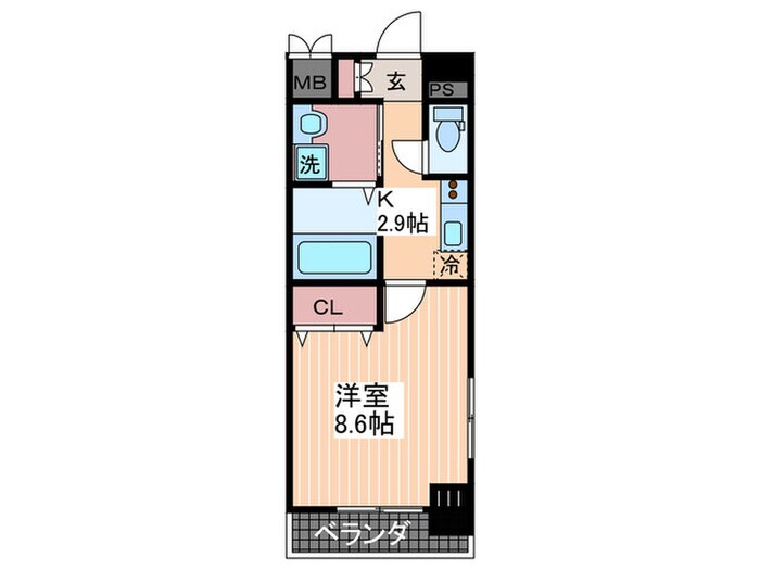 カ－サ・フィオ－レ中広通りの物件間取画像