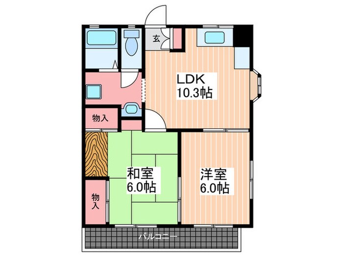 グリ－ンシティ串戸の物件間取画像