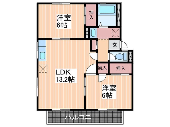 ハイライフ奥田A棟の物件間取画像