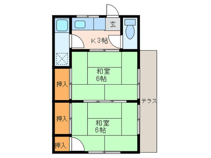 西本アパートの物件間取画像