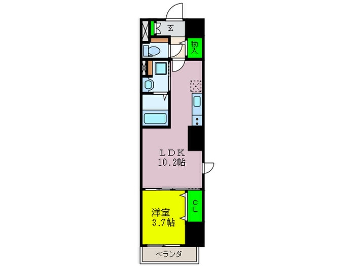 シエスタ河原町の物件間取画像