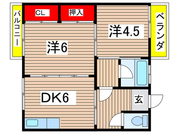 金子アパートＢの物件間取画像