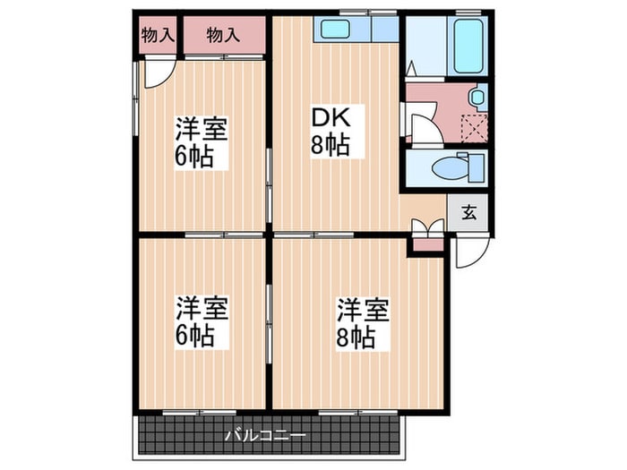 セジュール幟Aの物件間取画像