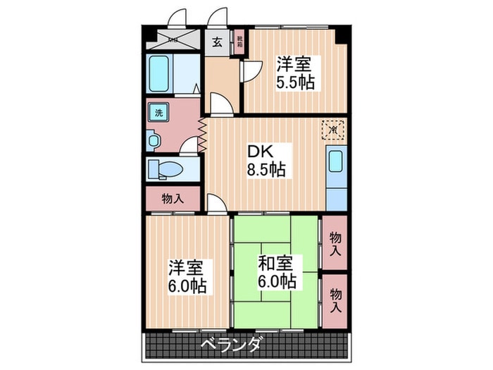 ロイヤルビューの物件間取画像