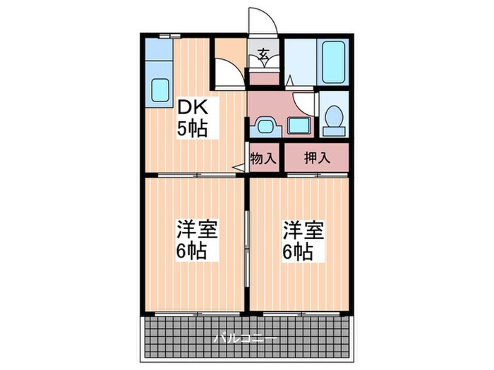 シャンテ西山本の物件間取画像