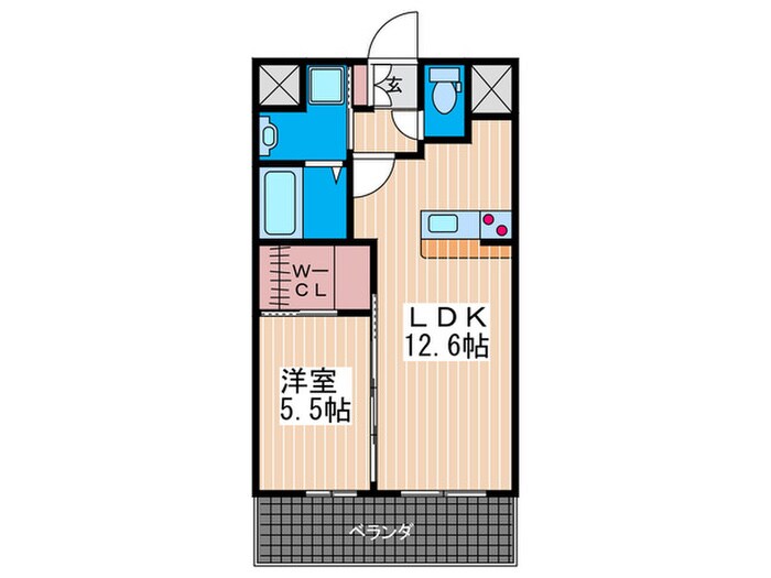 グランディ－ル東蟹屋の物件間取画像