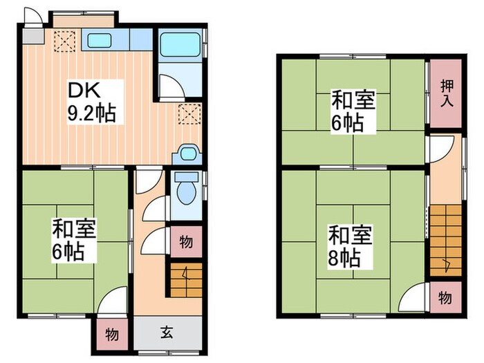 重高アパ－ト１の物件間取画像